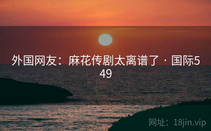 外国网友：麻花传剧太离谱了 · 国际549